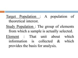 description of target study population, sampling... Sampling class | PPTX