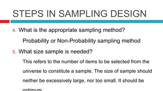 Sampling design | PPTX