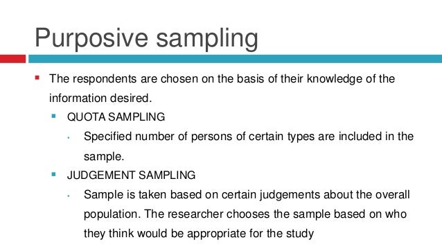 Sampling design