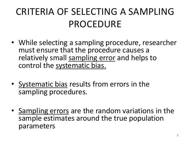 Sampling Design Sampling Errors Sample Size Determination Sampling Design Sampling Errors Sample Size Determination
