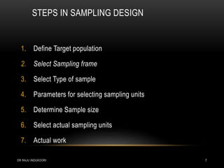 Sampling design and procedure | PPTX