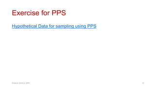 Exercise for PPS
Hypothetical Data for sampling using PPS
Prabesh Ghimire, MPH 32
 