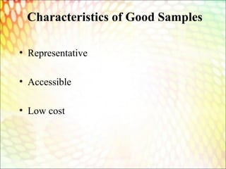 Sampling design ppt | PPT