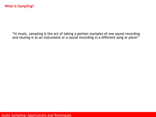Audio Sampling: Application and Techniques | PDF