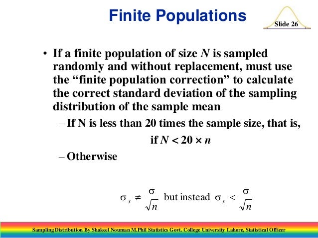 Sampling distribution
