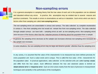 41
Non-sampling errors
 