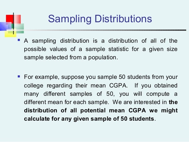 Sampling distribution