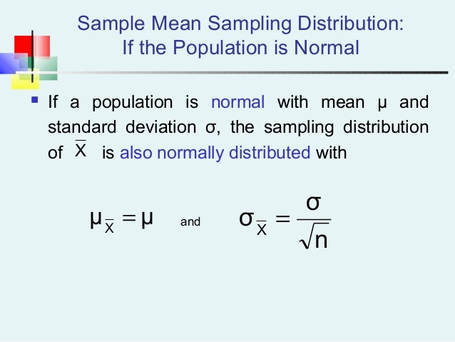 Sampling distribution