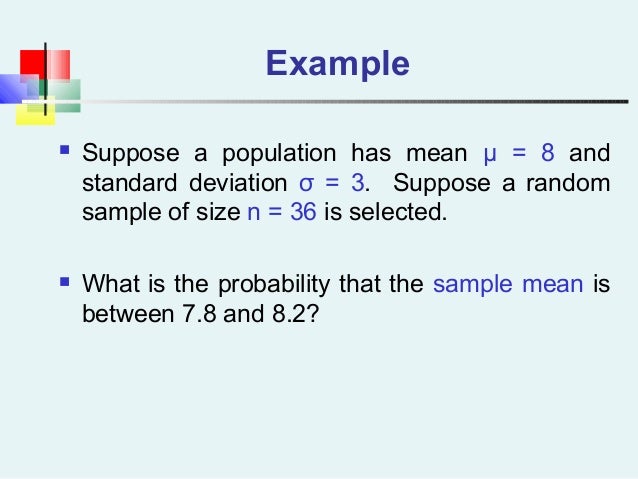 sampling distribution suppose a simple random sample of size n is drawn from a large population with mean