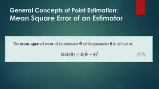 General Concepts of Point Estimation:
Mean Square Error of an Estimator
 