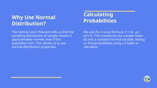 Why Use Normal Distribution Sampling Distribution of Means (Statistics and Probability) | PPTX