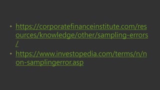 Errors in Sampling - Types, Examples and Concepts | PPTX