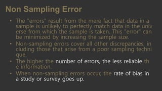 Errors in Sampling - Types, Examples and Concepts | PPTX