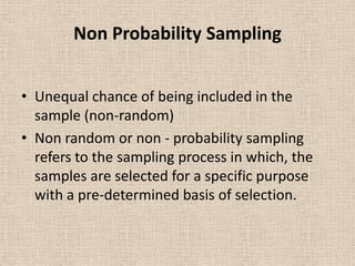 Non probability sampling methods | PPT