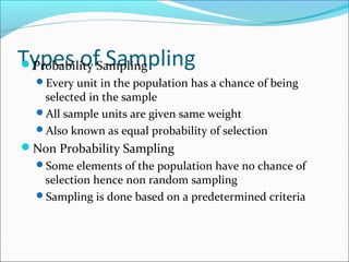 Sampling for natural and social sciences | PPT
