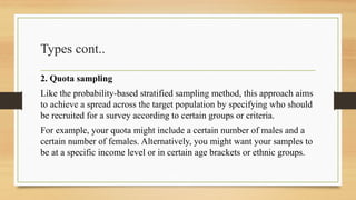 Quots Based Sampling Example Sampling IN MEDICALRESEARCH IN UGANDA grp 5.pptx