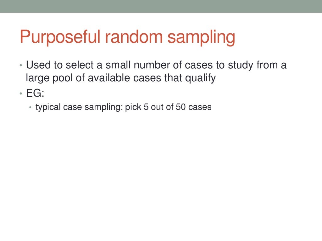 Sampling in qualitative research