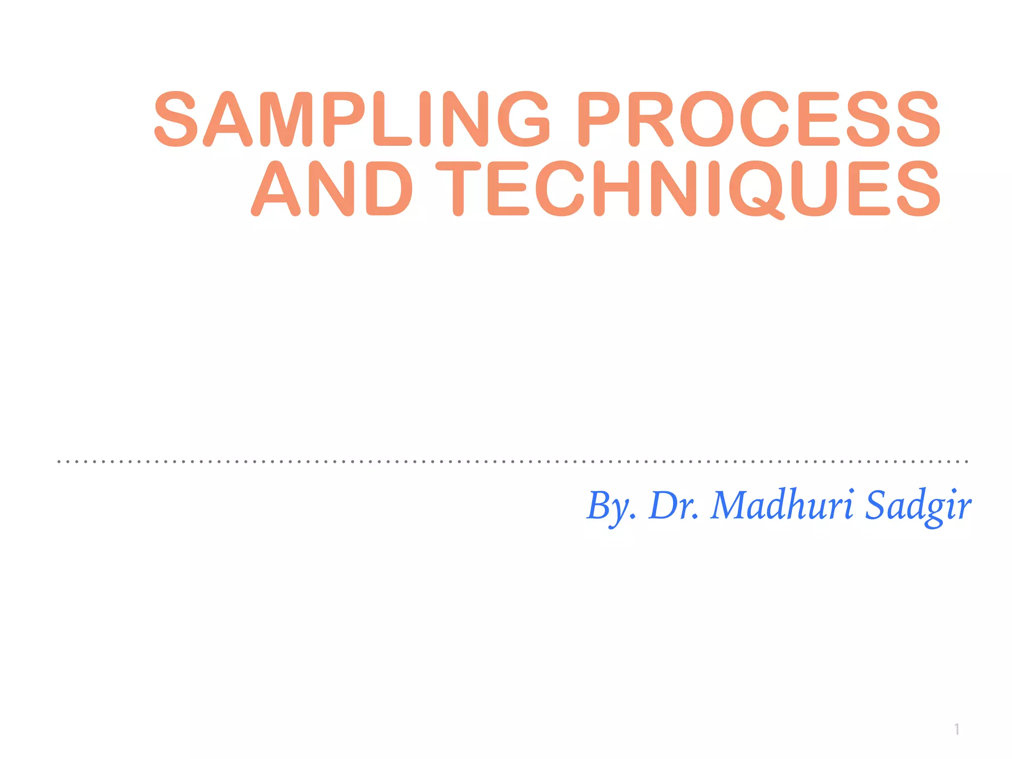 Sampling in research | PDF
