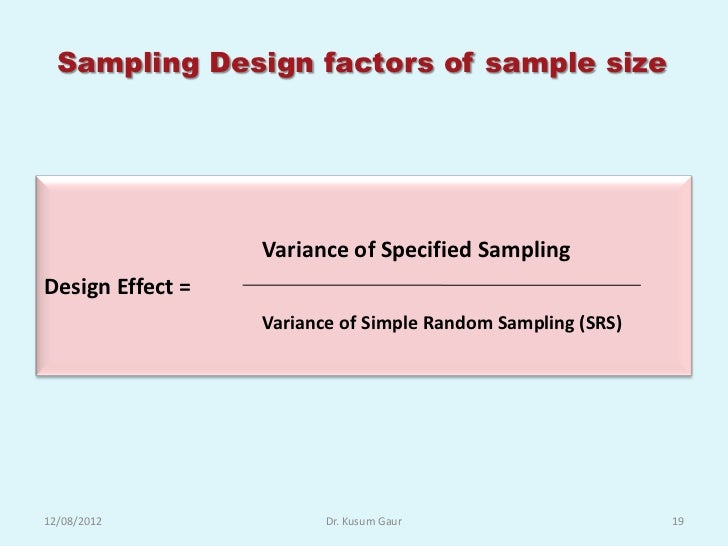 Design Effect For Stratified Random Sling | sling in medical research Design Effect For Stratified Random Sling | sling in medical research