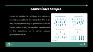 You simply include the individuals who happen to
be most accessible to the researcher. This is an
easy and inexpensive way to gather initial data, but
there is no way to tell if the sample is representative
of the population, so it cannot produce
generalizable results.
CGCI Page
 