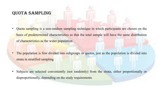 SAMPLING Methods and its types and various techniques | PPT