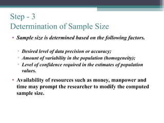 Sample Determination Method sampling methods definition and types and difference between them | PPT