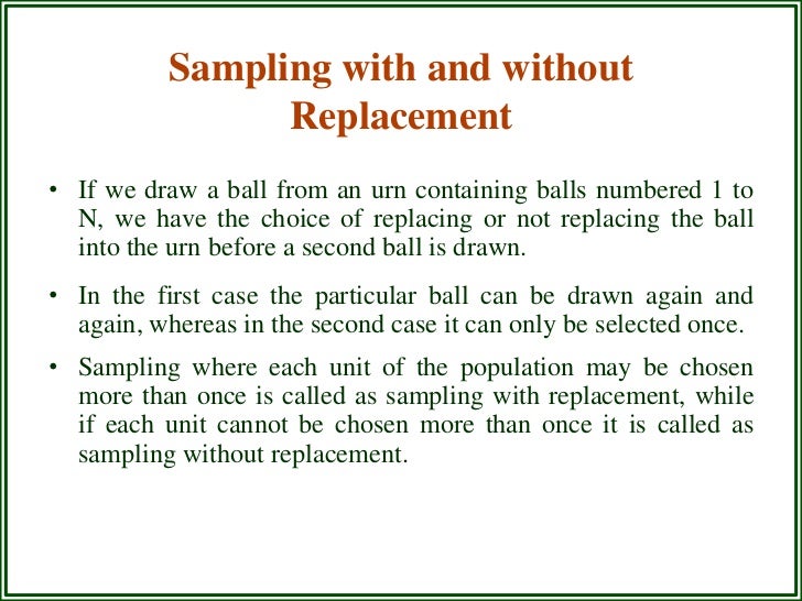 SAMPLING METHODS