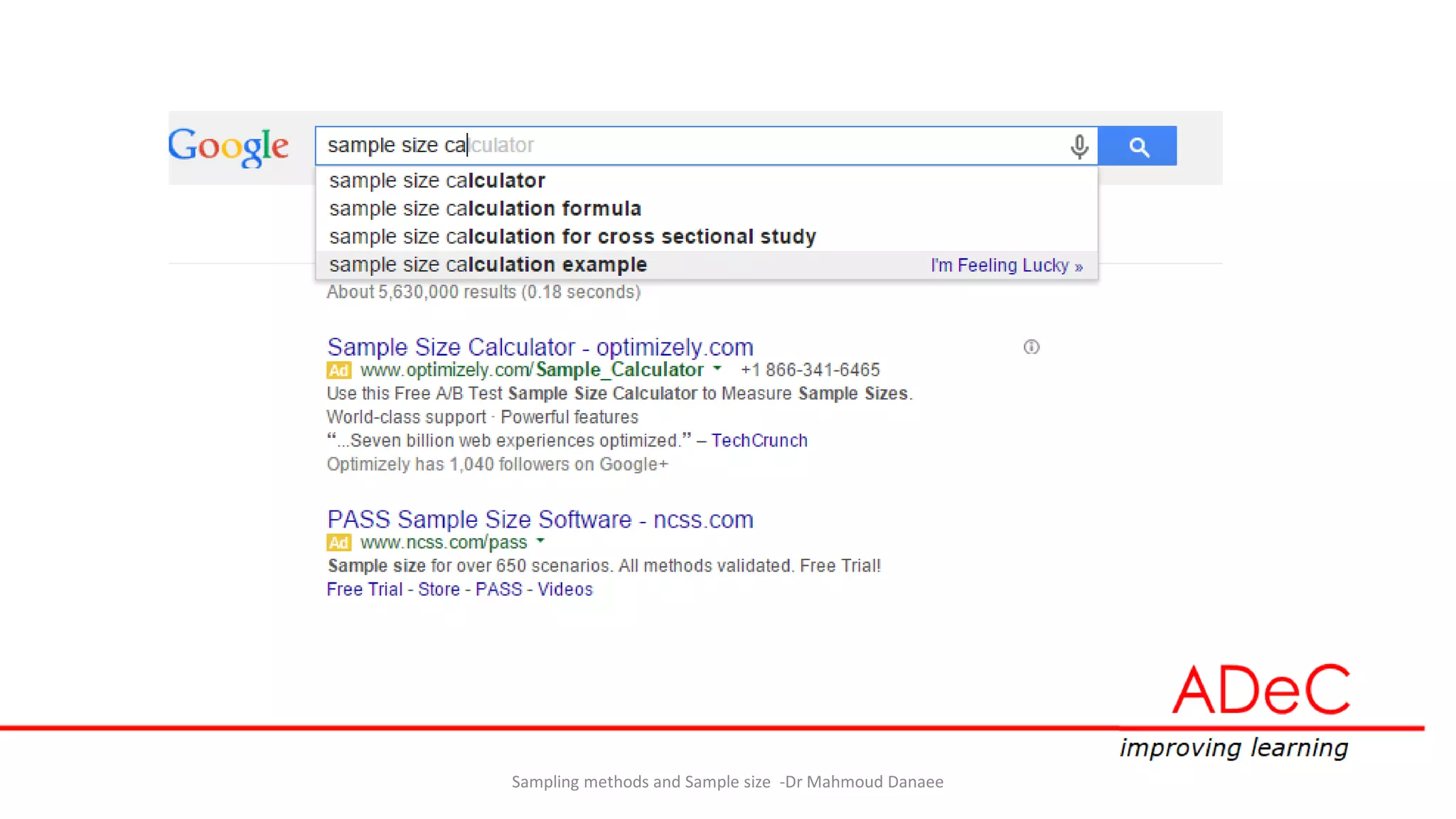 Sampling methods and Sample size -Dr Mahmoud Danaee
 