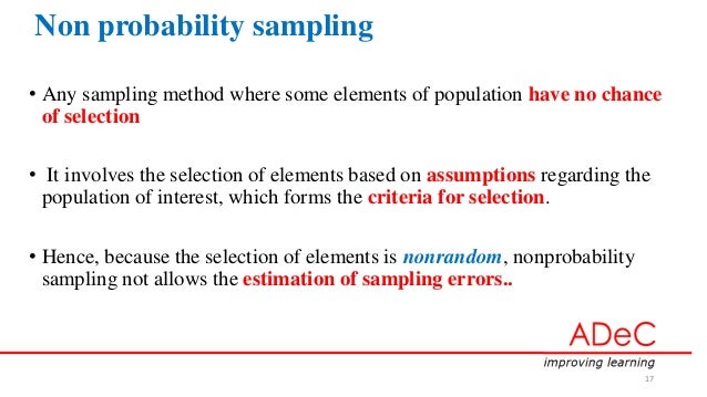 Sampling Methods And Sample Size
