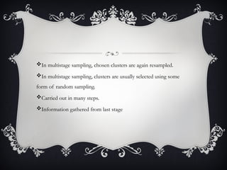 Sampling Multi Stage sampling techniques | PPTX