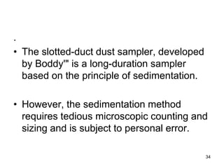 Sampling of dust | PPT