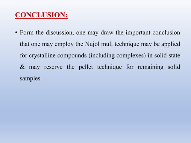 Sampling of solids in IR spectroscopy | PPTX | Chemistry | Science