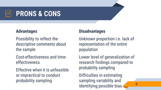 Non- Probability Sampling & Its Methods | PPTX