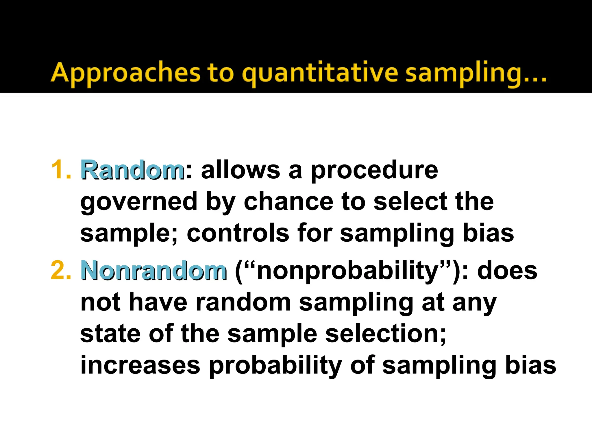 Sampling Methods in Educational Research | PPT