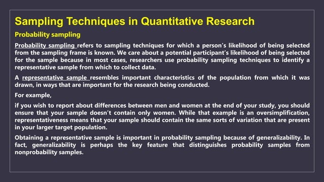 Sampling technique in quantitative and qualitative research | PPTX