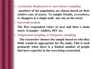 Incidental Sampling Example Sampling techniques | PPTX