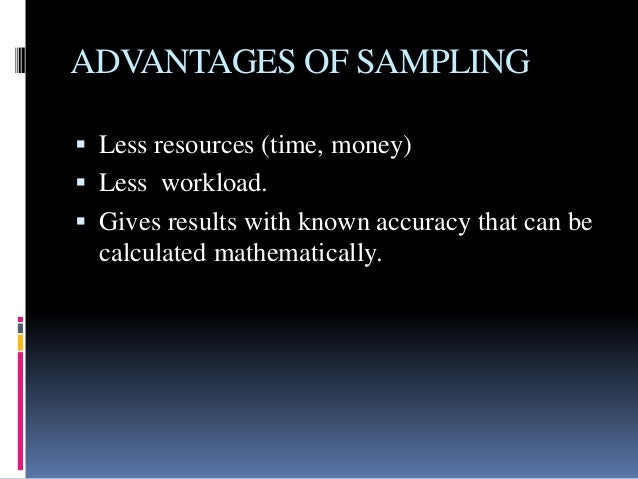 Sampling techniques