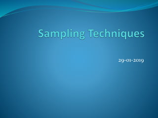 Sampling techniques | PPT