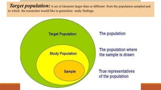 description of target study population, sampling... Sampling techniques | PPTX