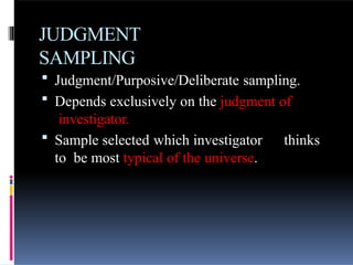 Judgment Sampling Example sampling techniques | PPTX