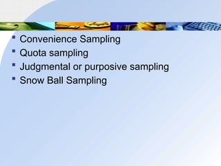 SAmpling techniques in research and data analysis | PPTX