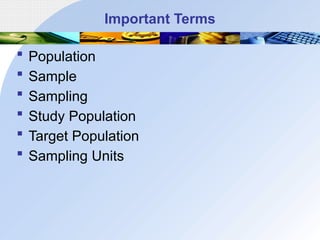 SAmpling techniques in research and data analysis | PPTX