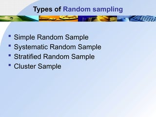 SAmpling techniques in research and data analysis | PPTX