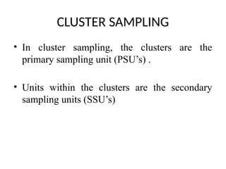 Sampling techniques Probability Design examples | PPTX