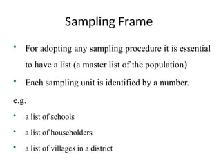 Sampling techniques Probability Design examples | PPTX