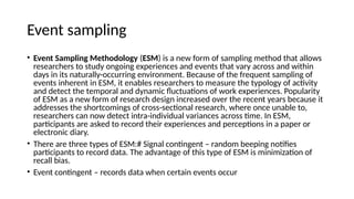 Event And Time Sampling Example Basic Statistics Sampling Techniques 2.pptx