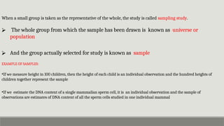 Small Study Sampling Sampling techniques NEEDED FOR STUDY DESIGNS | PPTX