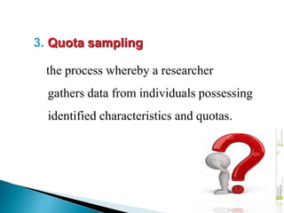Quots Based Sampling Example Sampling techniques and types | PPTX