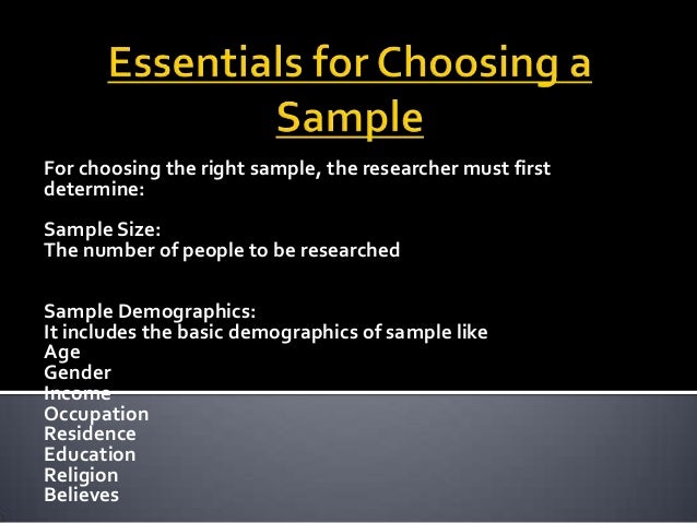 Sampling techniques for thesis writing