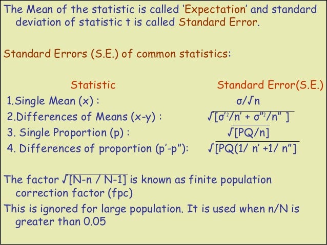 Sampling theory statistics notes